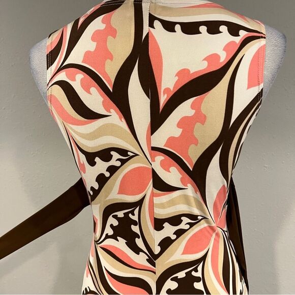 Elegant Floral Sleeveless mini Dress size small - Picture 7 of 13